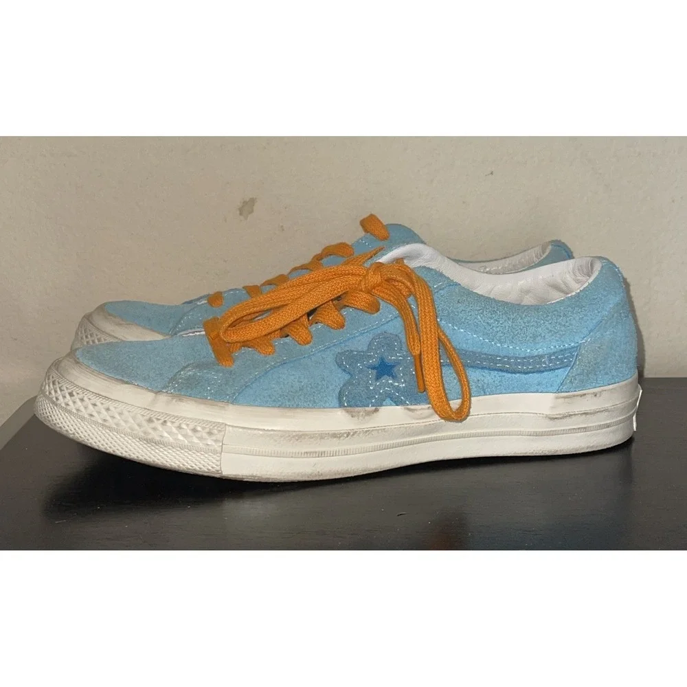 Golf Le Fleur Bachelor Blue One Star‎ Ox Converse, Mens Size 5.5